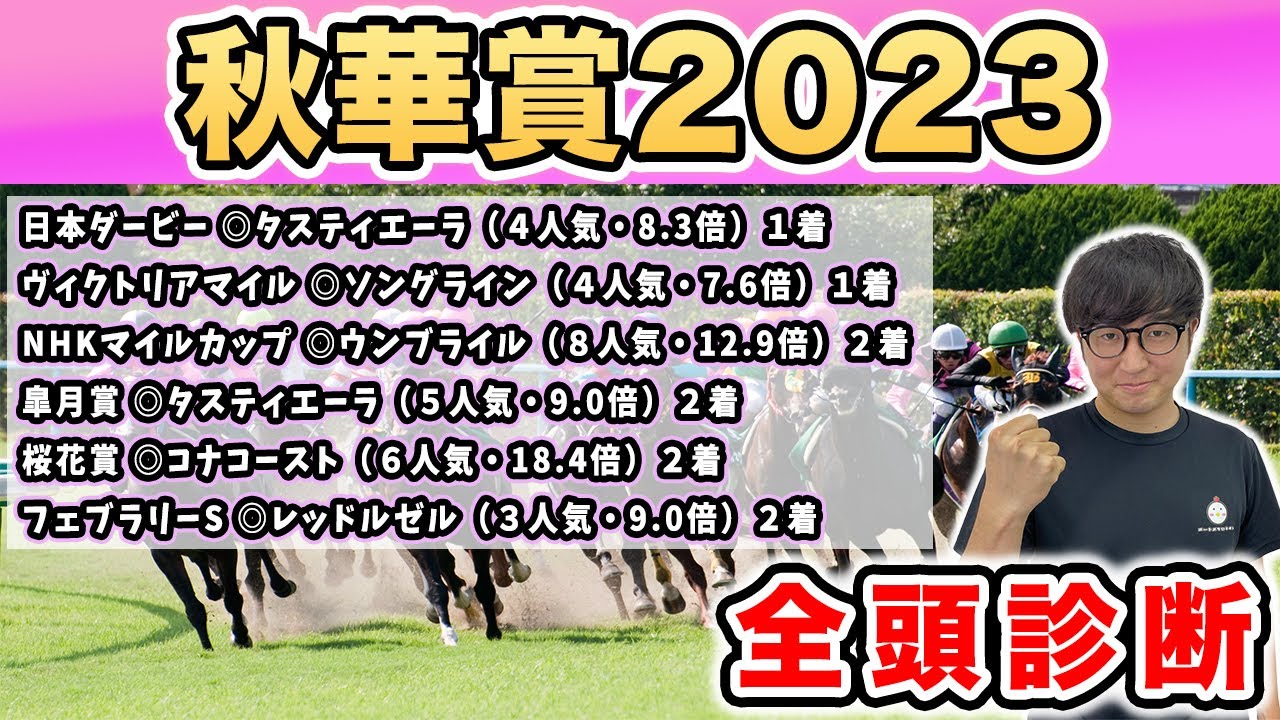 【秋華賞2023全頭診断】まさかの大穴馬にS評価！！5年連続回収率プラス男が全頭徹底解説！！