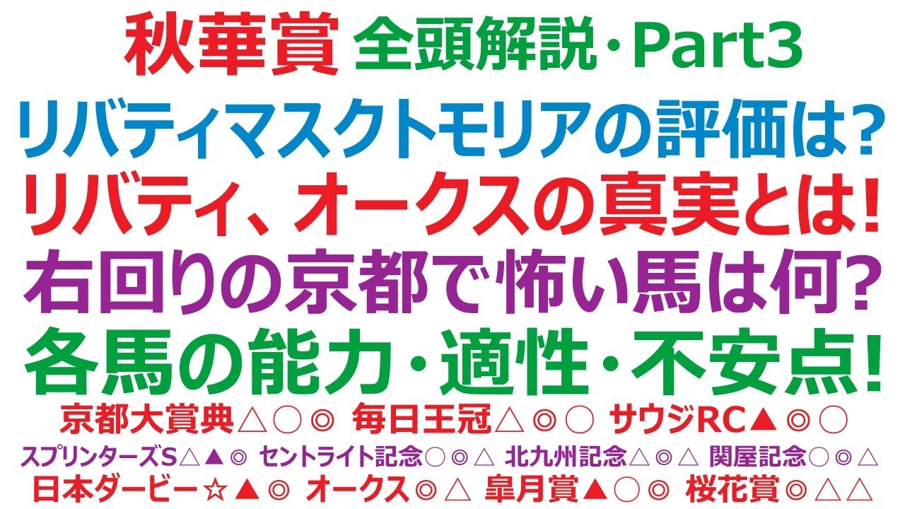 秋華賞2023・全頭解説・Part3　リバティアイランド、マスクトディーヴァ、モリアーナ。各馬の評価は？ リバティアイランド、オークスの真実とは？