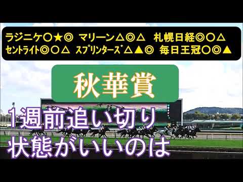 秋華賞2023　1週前追い切り　調子が良さそうな馬、多数。