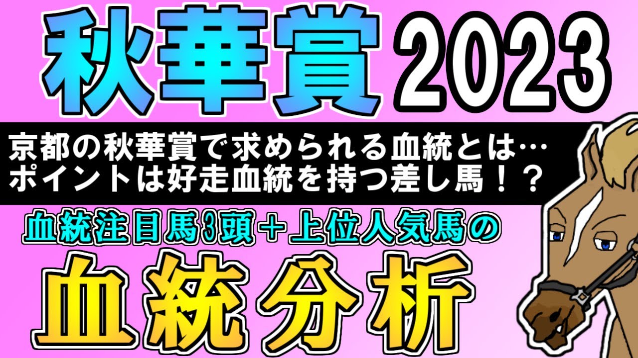 【秋華賞2023】血統チェック 有力馬の血統分析と血統注目馬3頭を紹介！【バーチャルサラブレッド・リュウタロウ/競馬Vtuber】