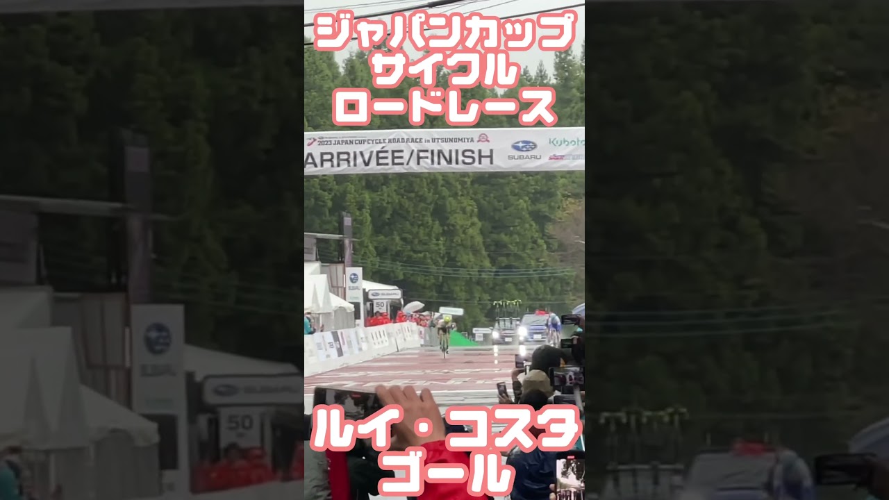 ジャパンカップサイクルロードレース |  ゴールシーン | 飛び込むルイ・コスタ