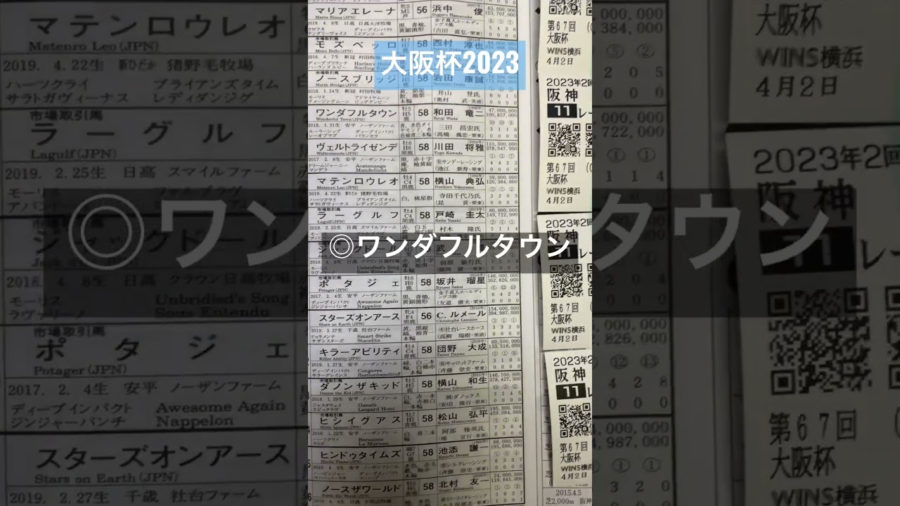 #大阪杯2023#競馬#競馬予想 #馬券#大穴