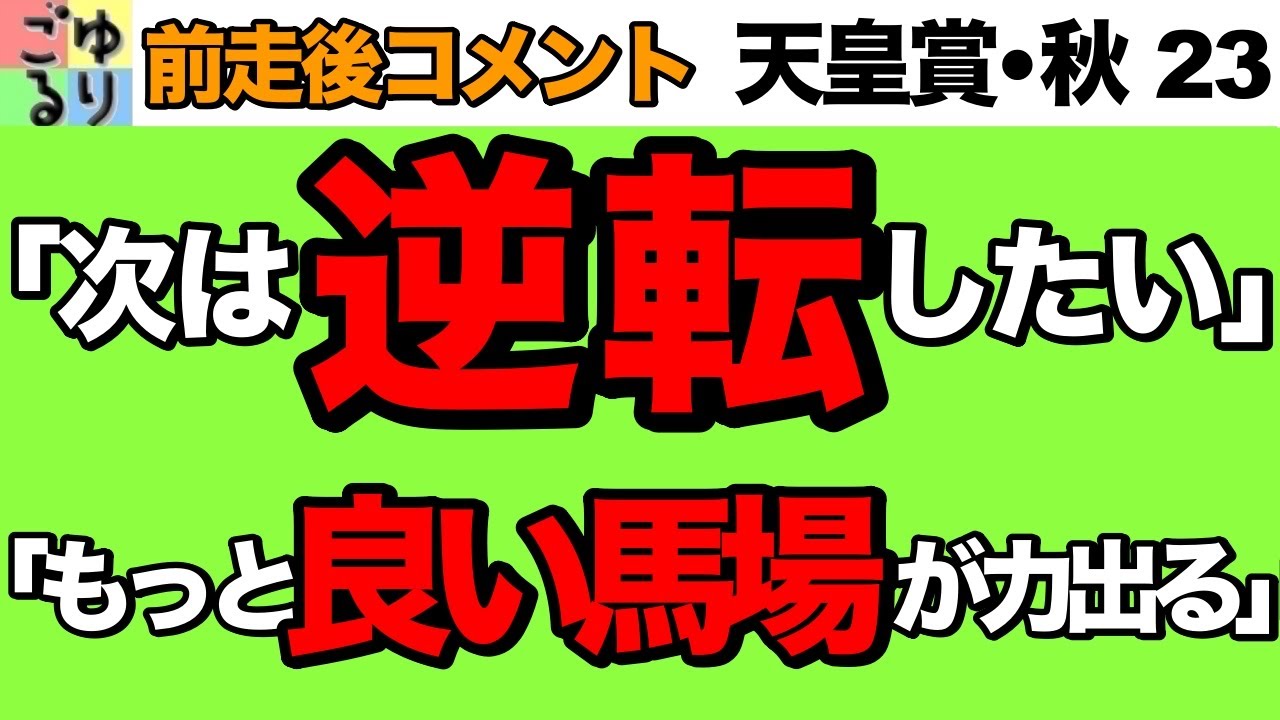 【逆転はあるか？】天皇賞・秋 2023　前走後コメント集【競馬予想】