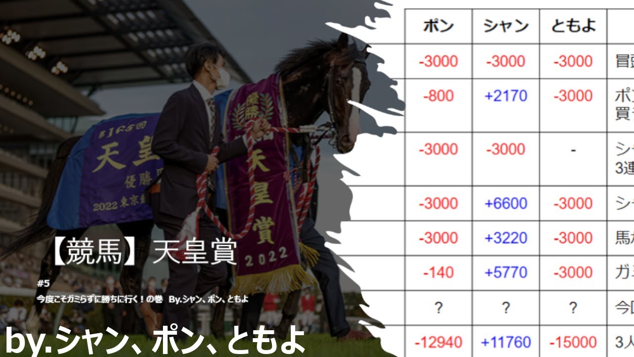 【JRA】【競馬】天皇賞 秋 記念(*'▽')　ガミらずに勝ちたい by.シャン,ポン,ともよ