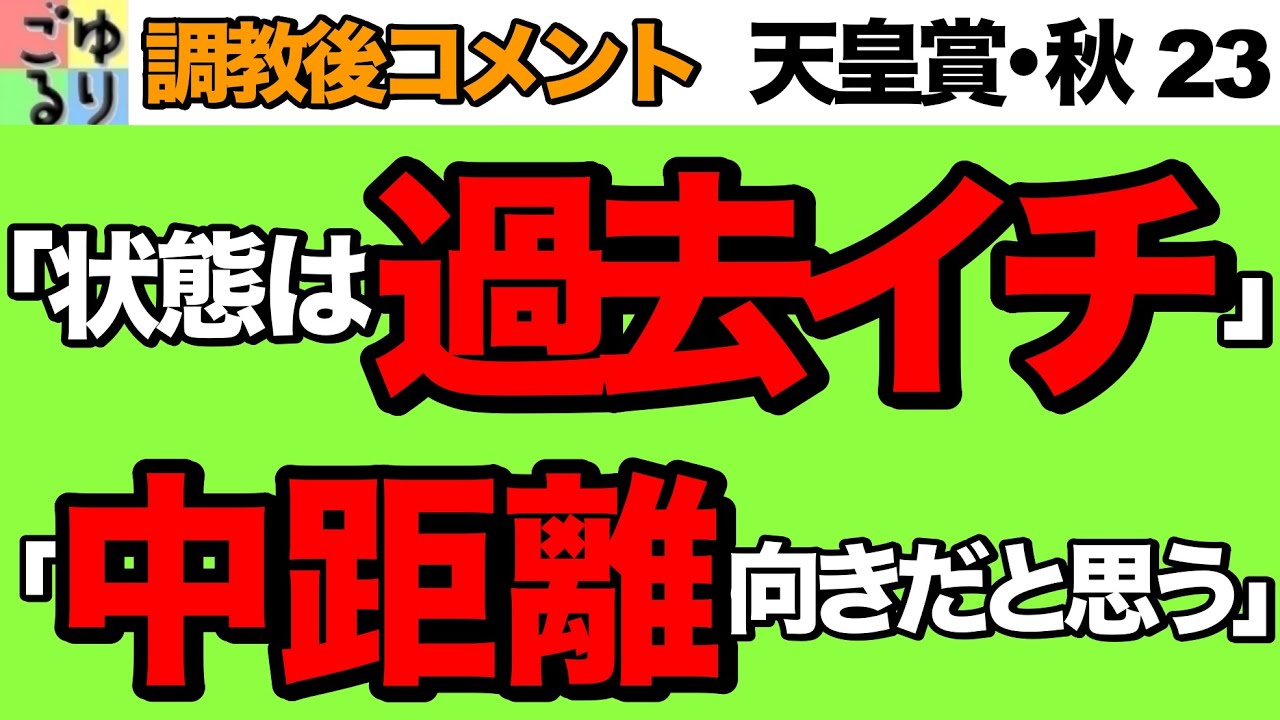【究極の仕上げ】天皇賞・秋 2023    調教後コメント集　強気なコメントの裏に見える弱音なのか【競馬予想】