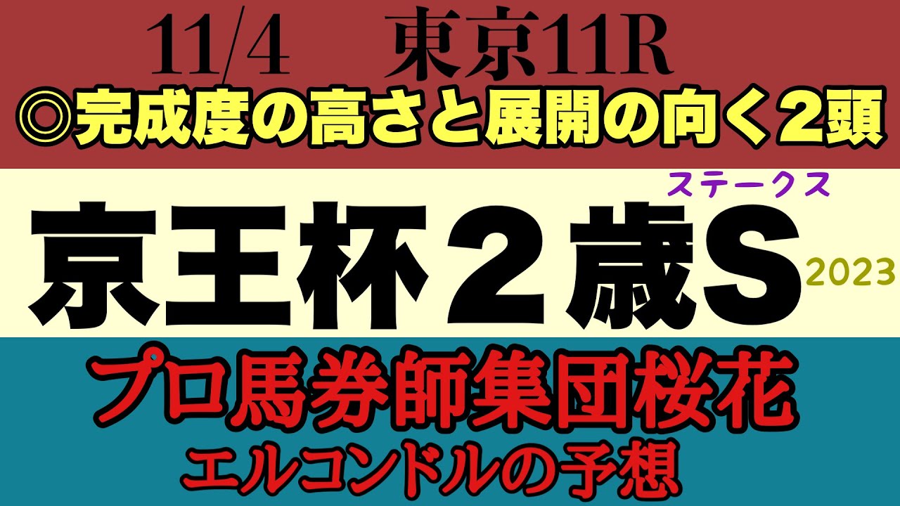 プロ馬券師集団桜花のエルコンドル氏の京王杯２歳ステークス2023予想！！力差わからぬうえに展開も読みにくく左回りの初めての馬も多く難解！現状の完成度の高さかそれとも展開の向く馬か？！