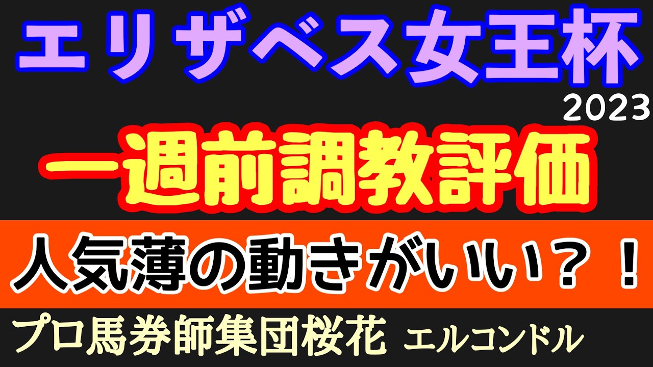 プロ馬券師集団桜花のエルコンドル氏のエリザベス女王杯2023一週前調教評価！！ポテンシャルの高さと前走の内容から人気集めるブレイディヴェーグの出来は？！人気馬より人気落ちする馬の方が状態がいい！？