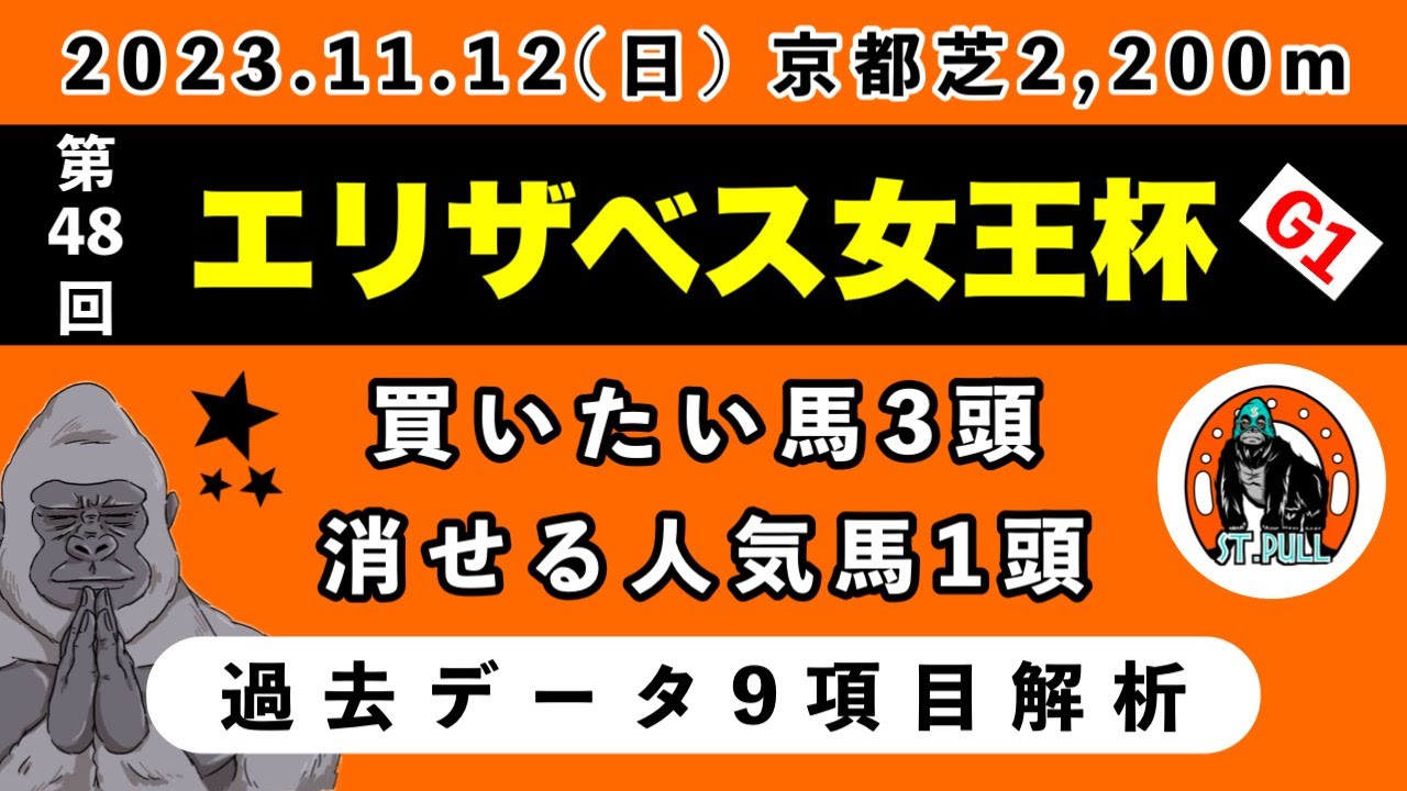 【エリザベス女王杯2023】過去データ9項目解析!!買いたい馬3頭と消せる人気馬1頭について(競馬予想)
