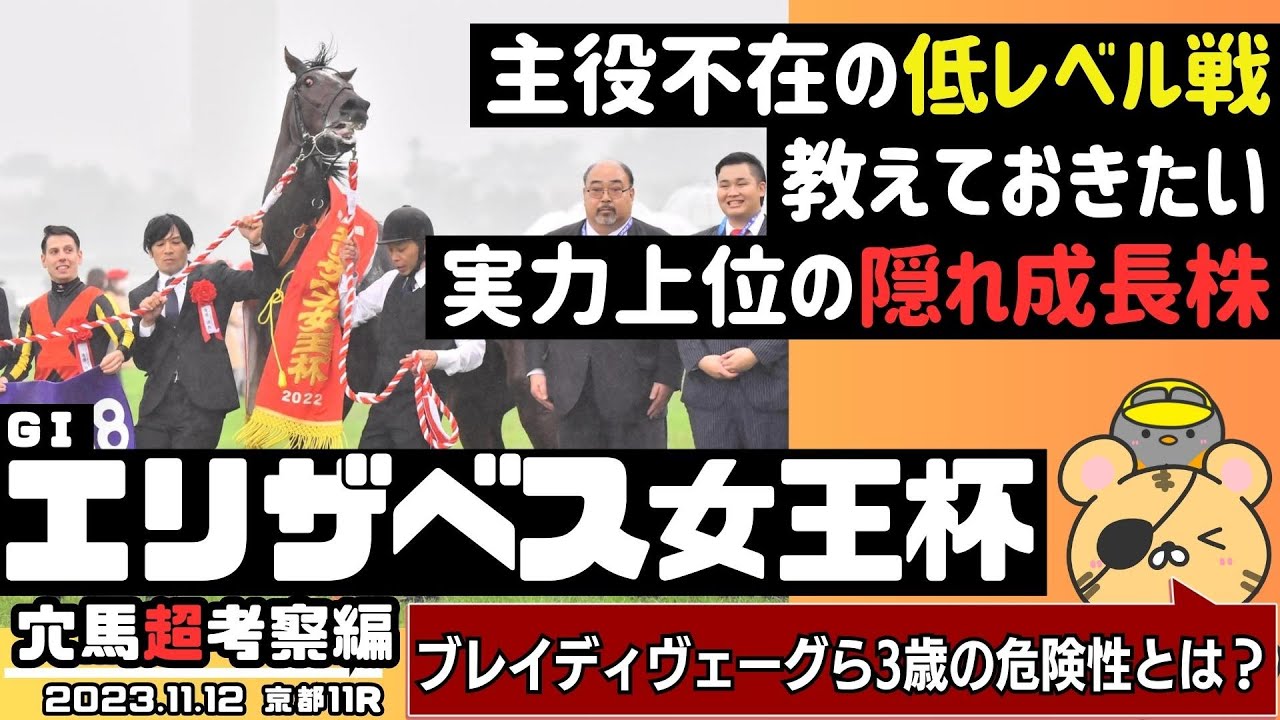 【エリザベス女王杯穴馬攻略】ブレイディヴェーグたち3歳を貴方は信じますか？今のうちに自信の穴馬を共有しときます！【競馬予想2023】