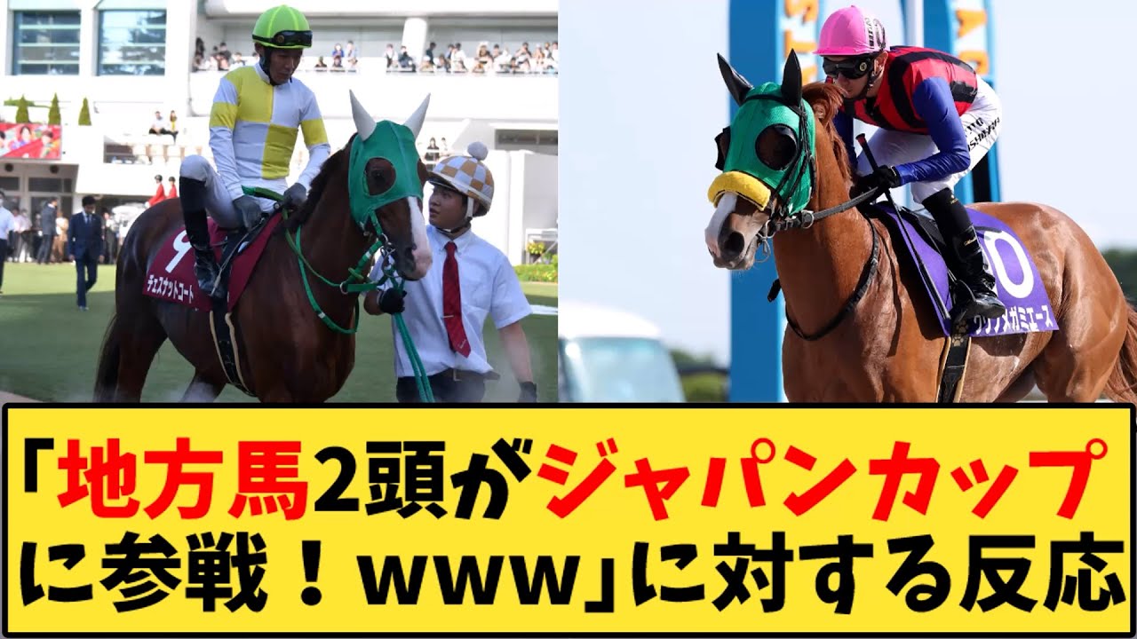 【競馬】「地方馬2頭がジャパンカップに参戦！ｗｗｗ」に対する反応【反応集】
