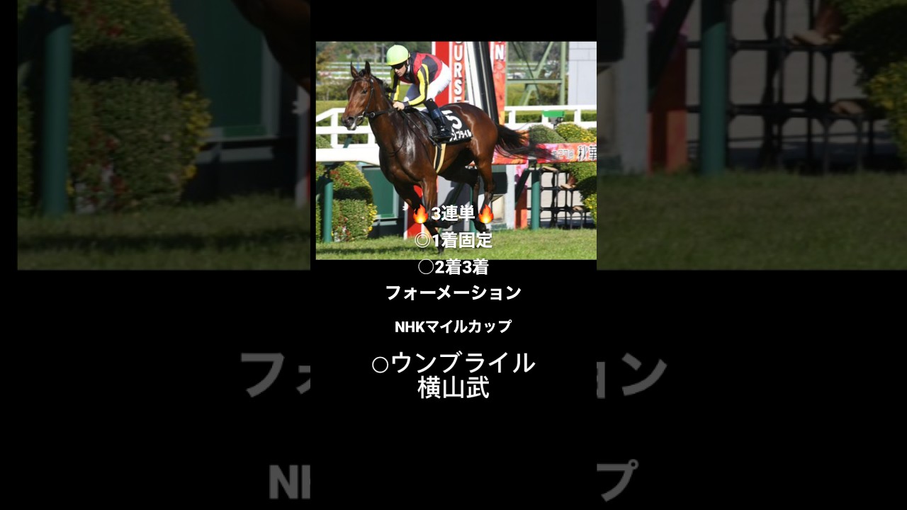 #NHKマイルカップ#ダノンタッチダウン #オオバンブルマイ#ウンブライル