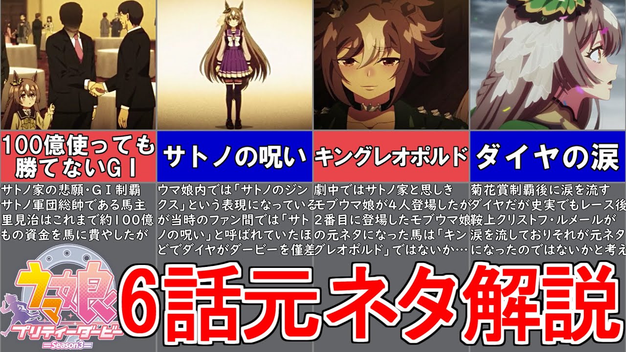 【ウマ娘3期】アニメ6話の元ネタを解説してみた