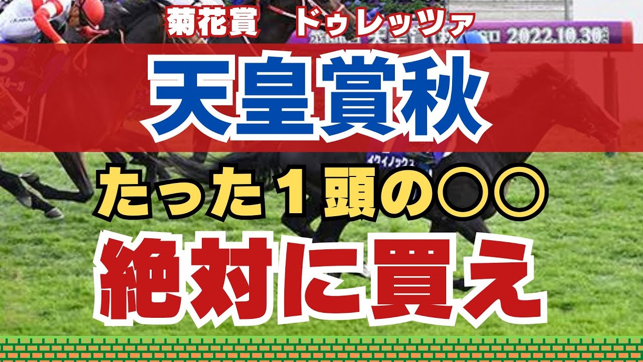 【天皇賞秋2023】【先週注目馬ドゥレッツァ1着】イクイノックスの逆転候補！今回たった１頭しかいない○○馬は絶対に買うべき！！