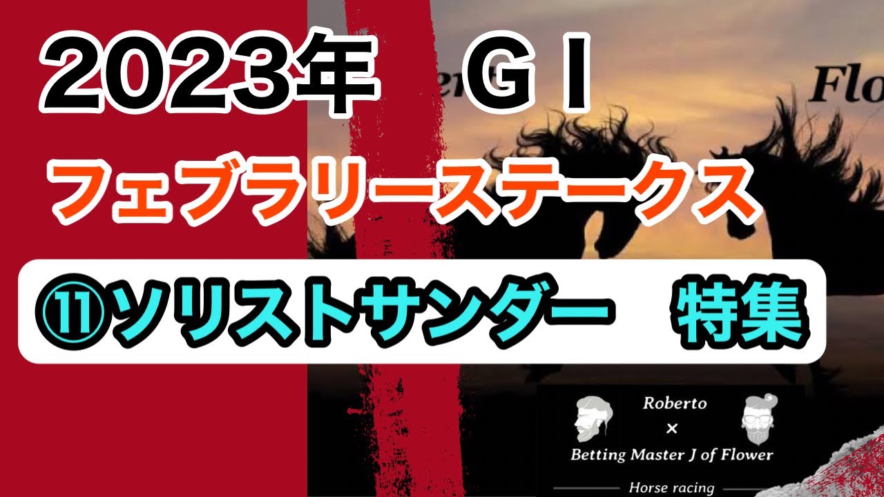 【2023フェブラリーステークス】〜今回は⑪ソリストサンダー特集〜G1参戦花J