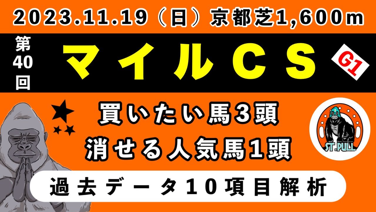 【マイルチャンピオンシップ2023】過去データ10項目解析!!買いたい馬3頭と消せる人気馬1頭について(競馬予想)