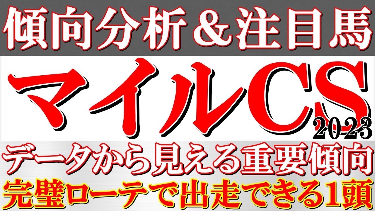 【マイルチャンピオンシップ2023 予想】データから見える強調材料および割引材料とは？血統的に最も得意とするローテで出走できる注目馬＆データ推奨馬を発表！