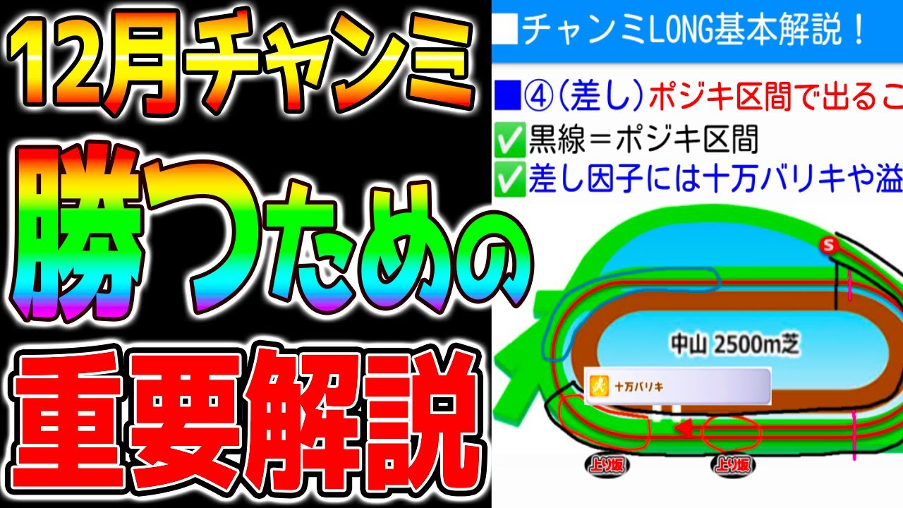 【ウマ娘】12月有馬記念チャンミ！絶対に勝ちたい基本重要項目解説！コース解説/有効加速スキル/必須項目etc【有馬チャンミ ウマ好み ウマ娘プリティーダービー チャンピオンズミーティング LONG】
