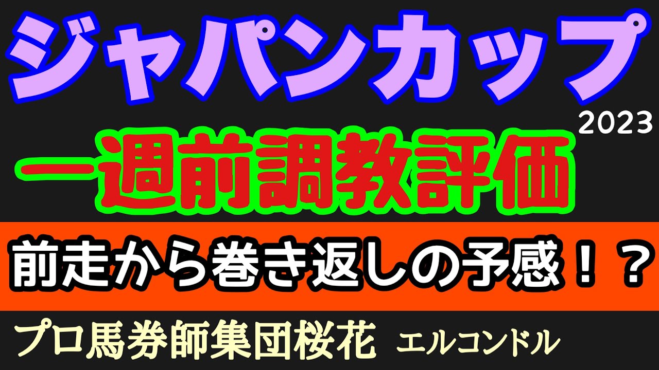プロ馬券師集団桜花エルコンドル氏のジャパンカップ2023一週前調教評価！！イクイノックス天皇賞秋のレコードの反動はないか？！あの馬の調教パターンが変わった？！それが意図するものは！