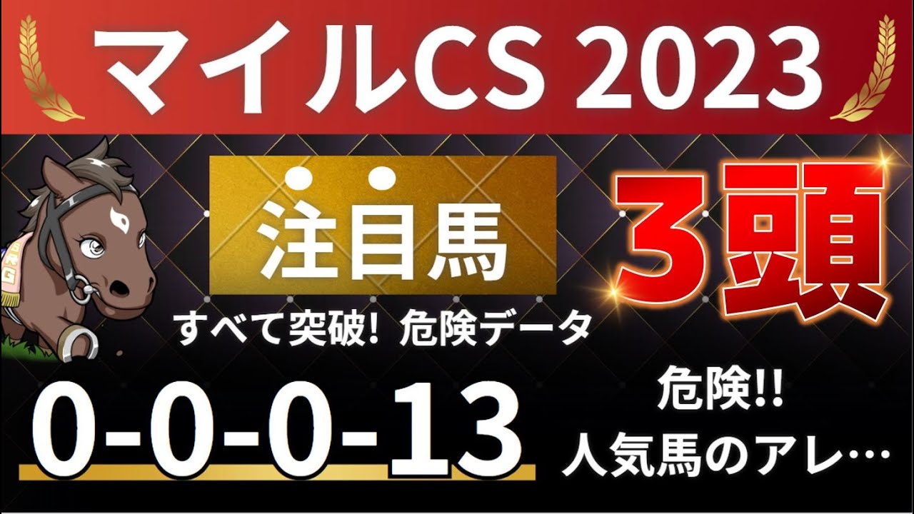 マイルチャンピオンシップ2023 予想 【危険データ「0-0-0-13」すべて突破！舞台絶好のゲキ推しはアレ ／ 発表！注目馬3頭】