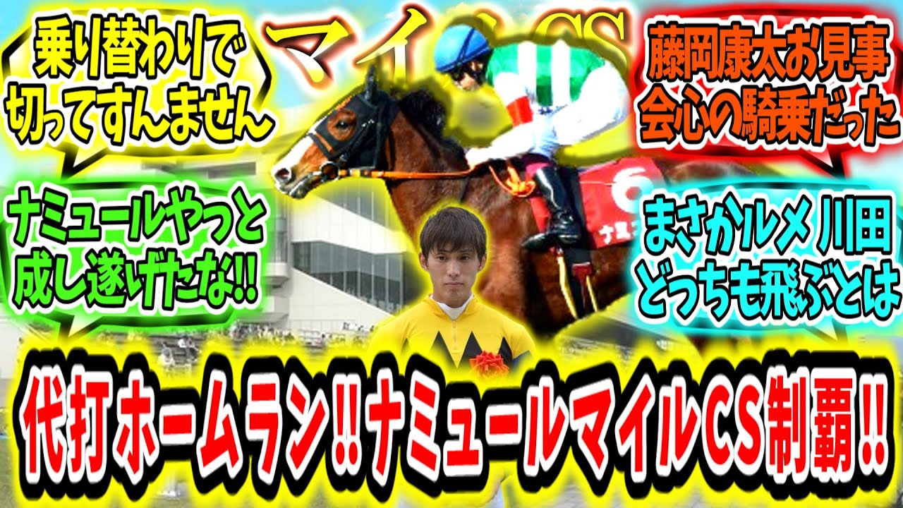 『藤岡康太代打ホームラン‼ナミュール不運押しのけマイルCS制覇‼』に対するみんなの反応【競馬の反応集】