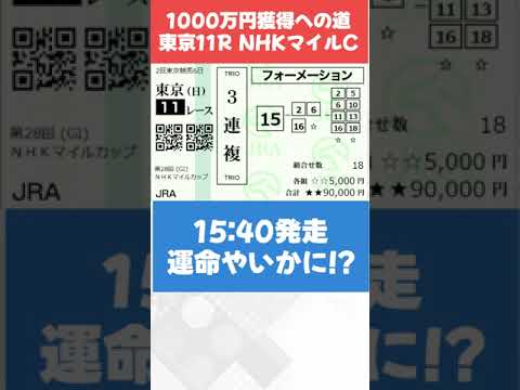 【NHKマイルカップ2023】1000万円の獲得を目指す予想の行方は!?