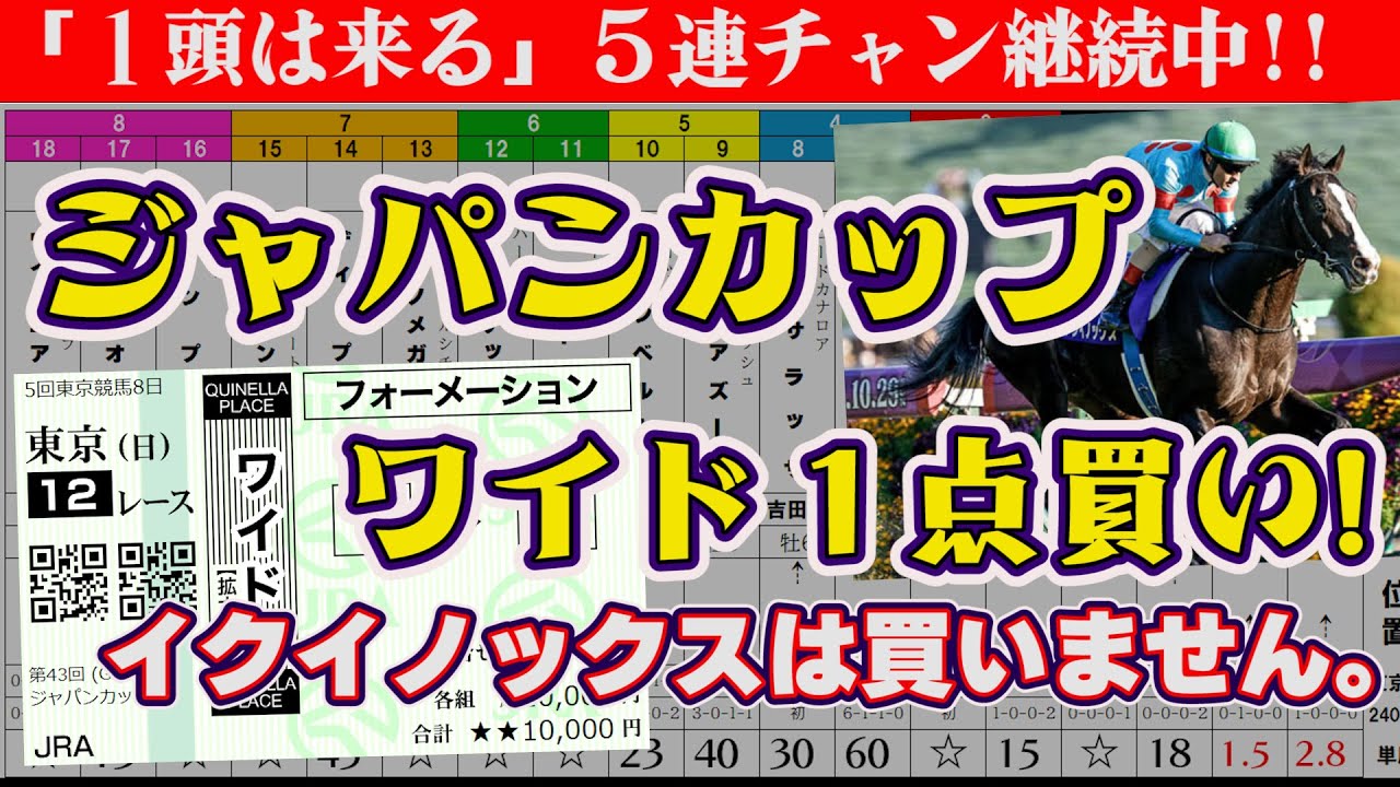 【ジャパンカップ】買うのは「強いのに誤解されてる」アノ馬！