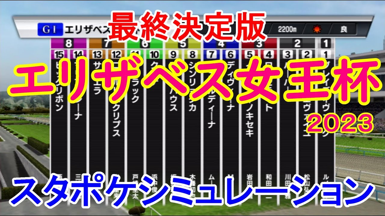 【最終決定版】エリザベス女王杯2023 スタポケシミュレーション