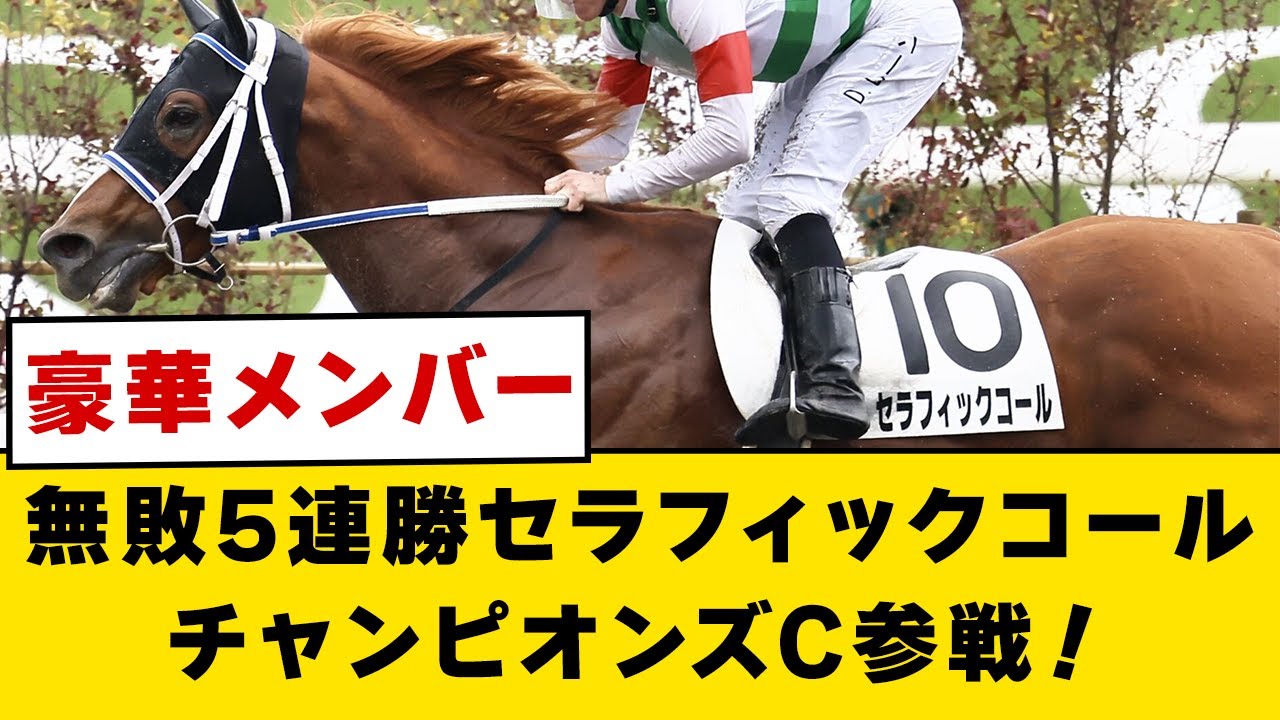 【2ch】無敗5連勝セラフィックコール、チャンピオンズC参戦！【競馬】