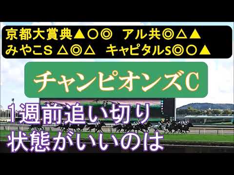 チャンピオンズカップ2023　1週前追い切り　好メンバー揃う。