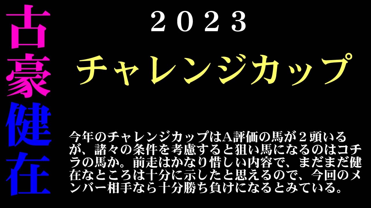 【ゼロ太郎】「チャレンジカップ2023」出走予定馬・予想オッズ・人気馬見解