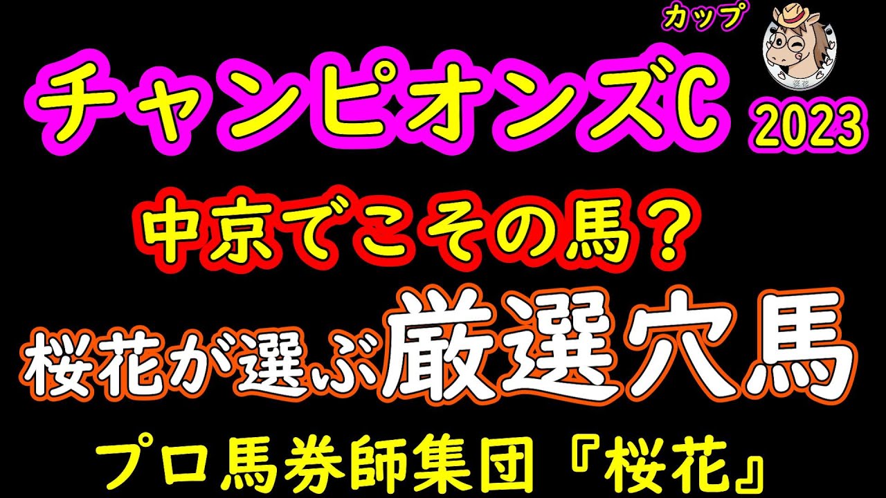 チャンピオンズカップ2023桜花が選ぶ厳選穴馬！中京という独特なコース形態は後者を生むことが多々ある！プロ馬券師集団桜花が穴馬として指名した３頭はいずれも中京を得意としておりチャンスがあると見る！