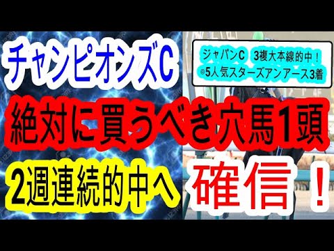 【競馬予想】チャンピオンズカップ2023　穴馬の激走で大波乱確定！？　なぜか人気のない想定7番人気の実績馬を買いましょう！！