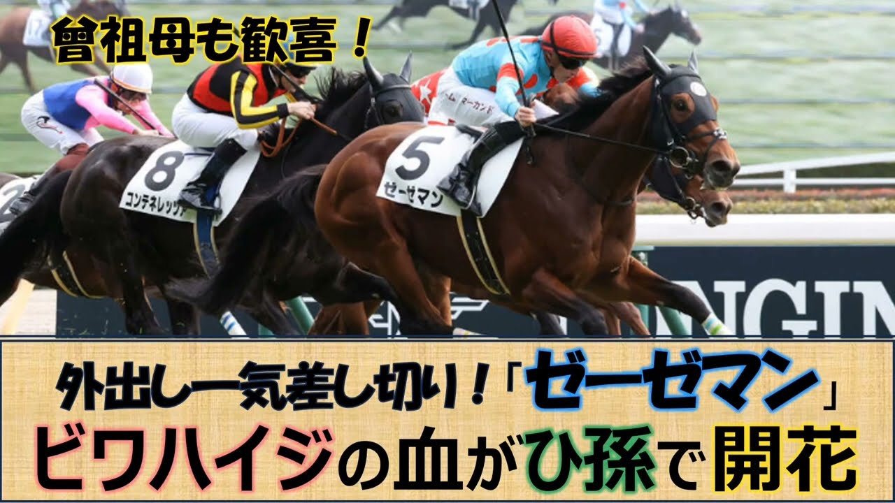 【一口馬主】前評判最低馬がレースで一変最高馬に☆「ゼーゼマン」ビワハイジの血が代を重ねて開花したか⁉