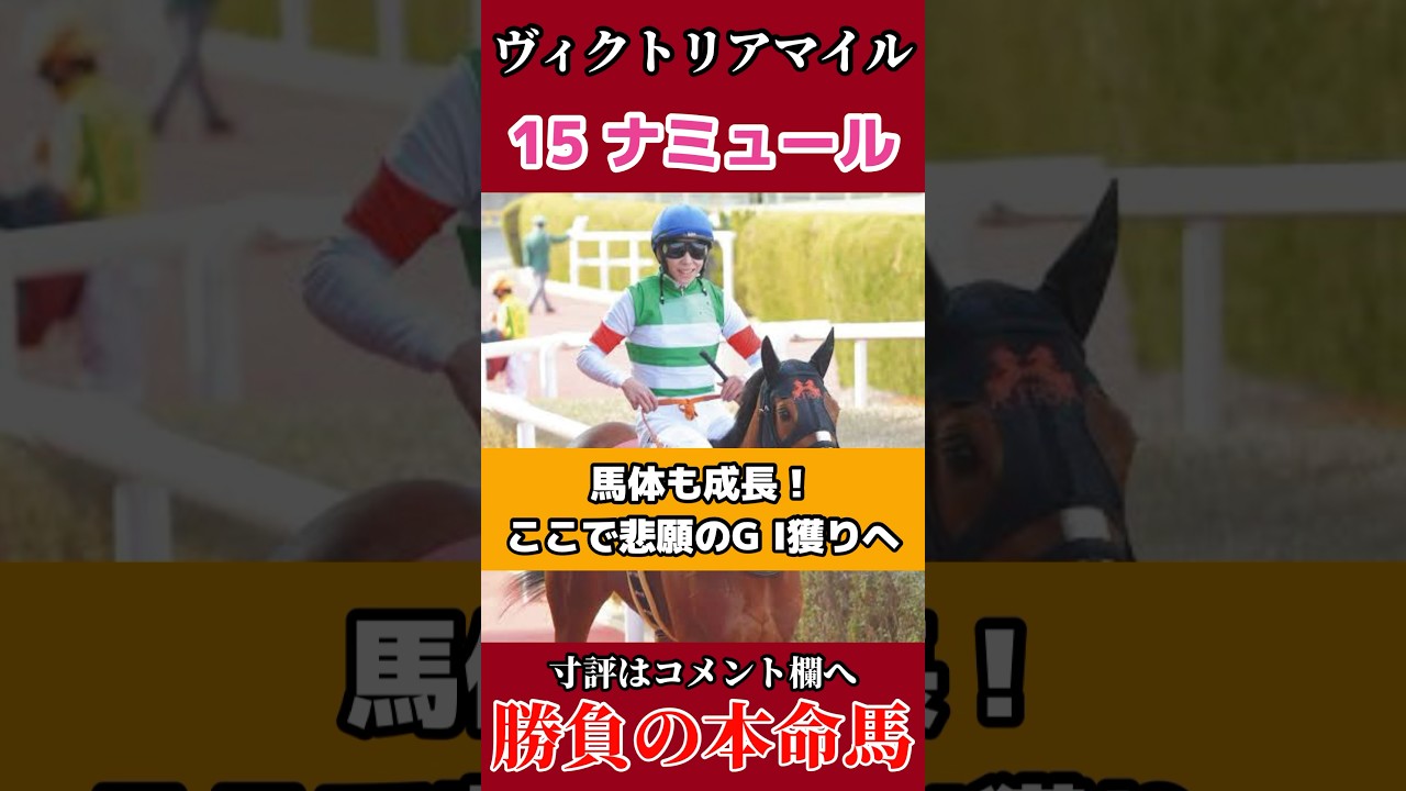 【勝負の本命馬】ナミュール #競馬予想 #g1 #ヴィクトリアマイル