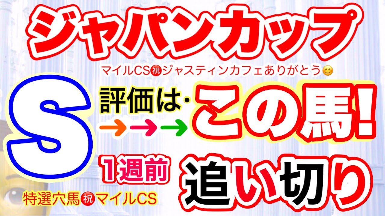 穴党専科！東京競馬【ジャパンカップ2023】しーいちの1週前追い切り評価