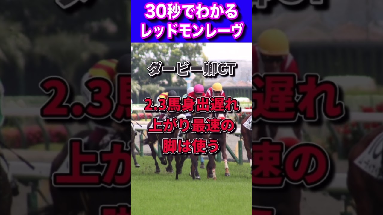【安田記念2023】30秒でわかるレッドモンレーヴ