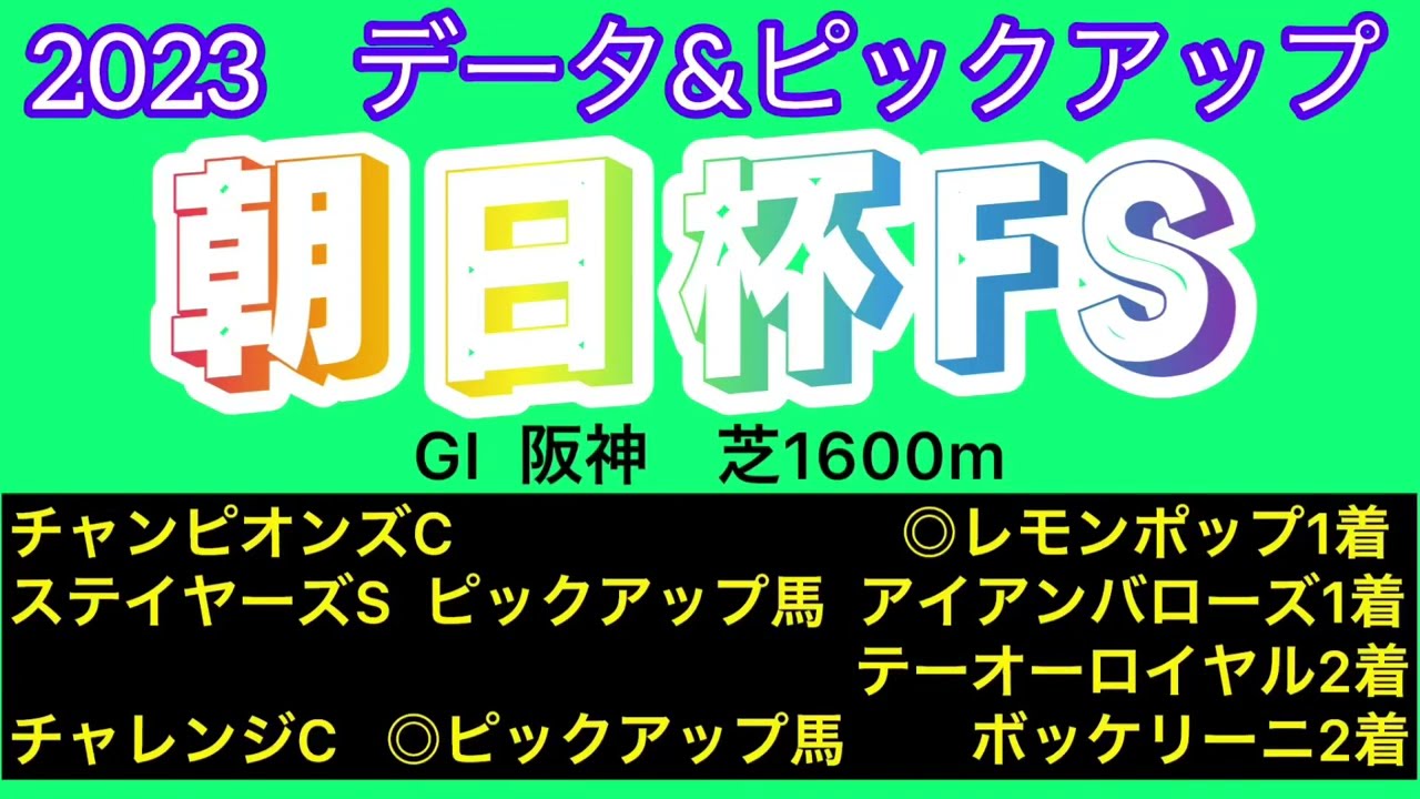 【朝日杯FS 2023　データ&ピックアップ】過去5年間のデータと各馬の戦績からレースとの相性を独自に数値化！