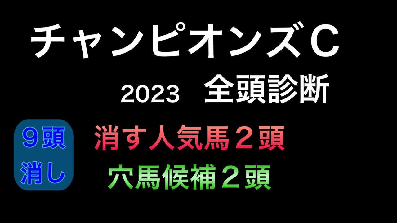 【競馬予想】　チャンピオンズカップ　2023  全頭診断　事前予想