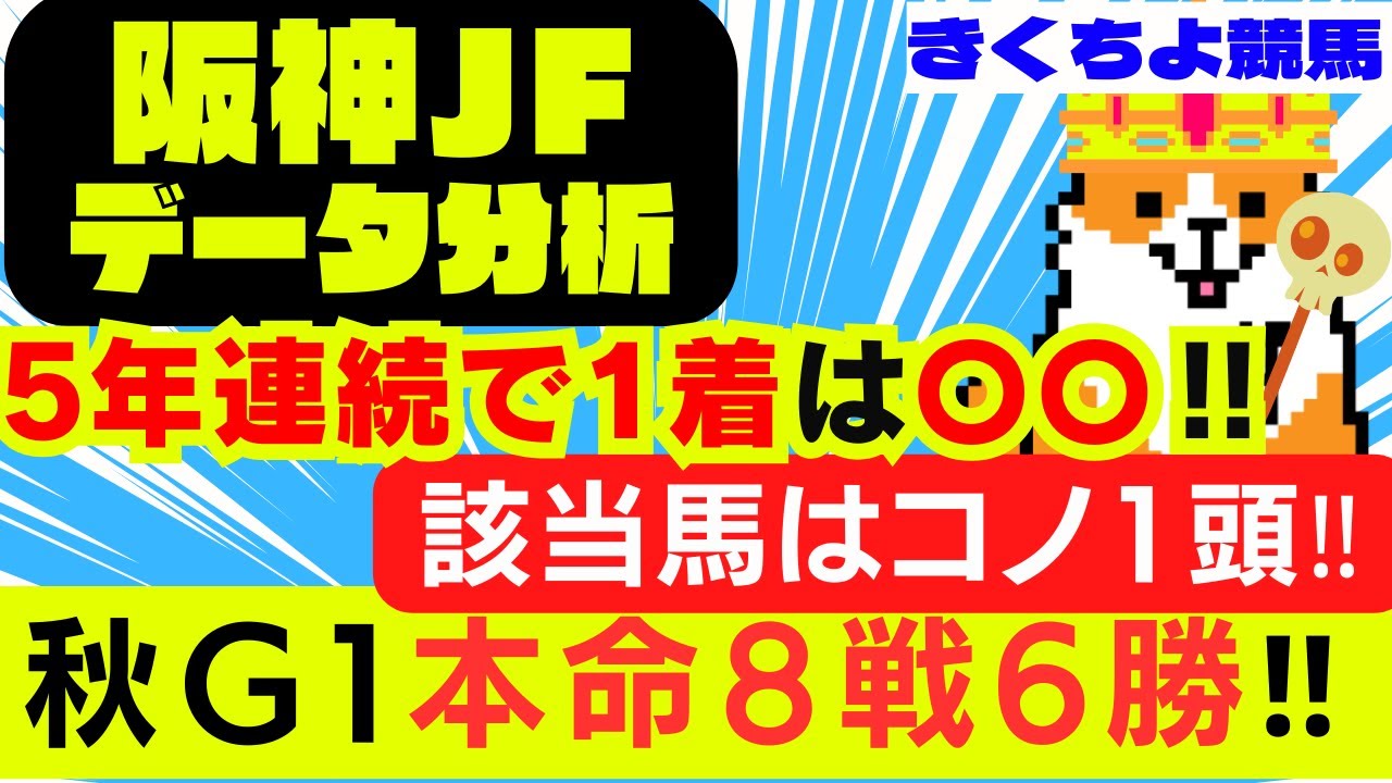 【阪神JF2023 データ分析】5年連続で1着は【〇〇か〇〇の馬】でした‼🎯該当馬は【中穴人気のコノ1頭】です‼【秋G1：本命8戦6勝🎯】