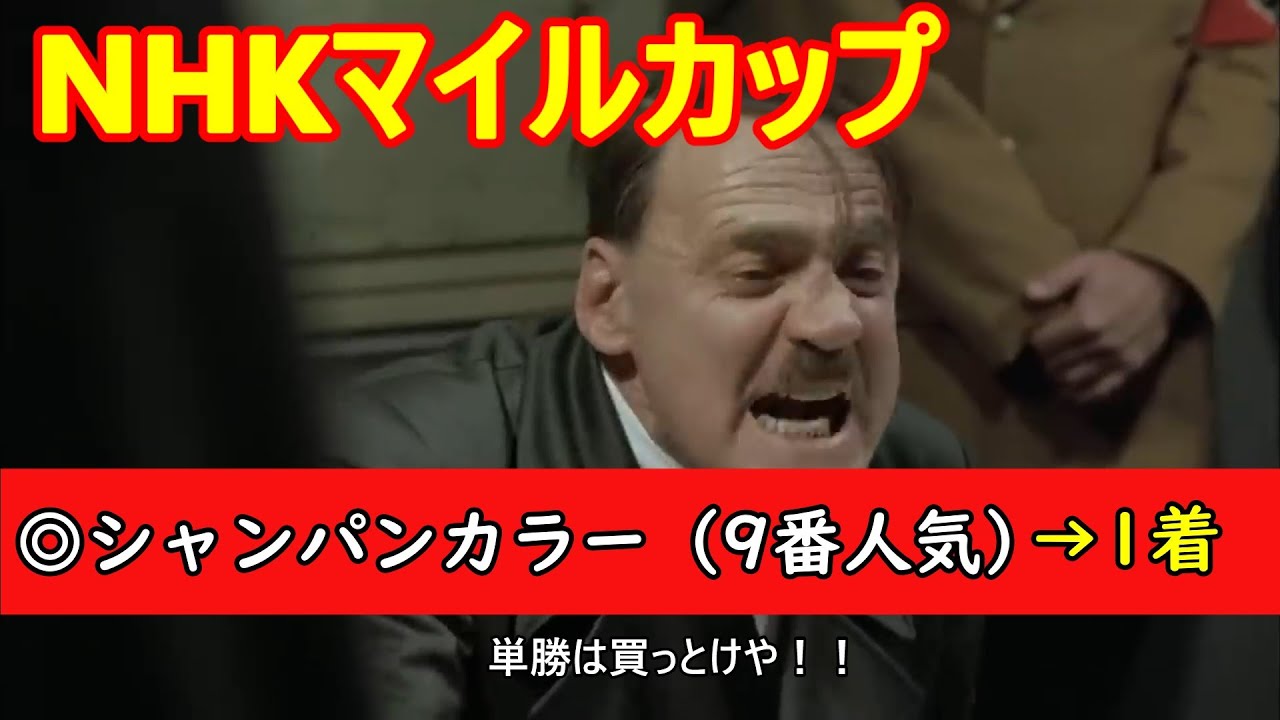 総統閣下はNHKマイルカップの結果にお怒りのようです