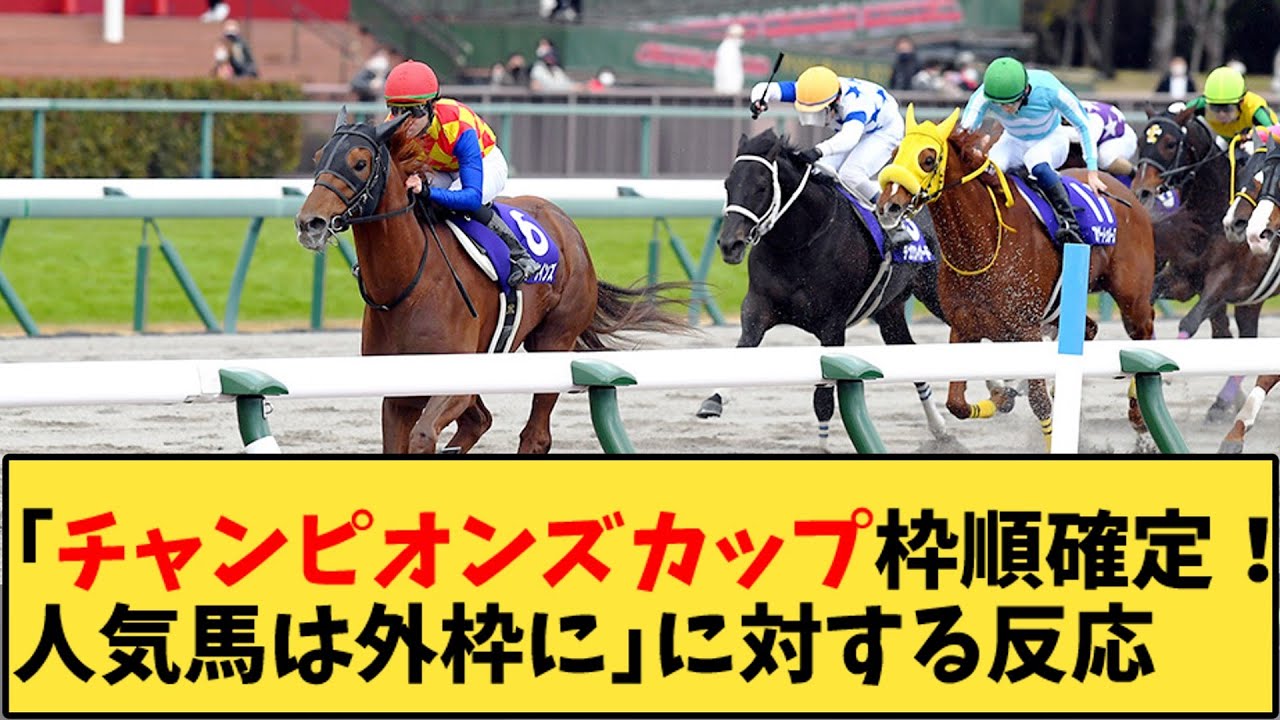 【競馬】「チャンピオンズカップ枠順確定！人気馬は外枠に」に対する反応【反応集】