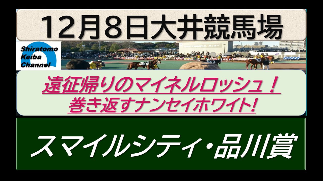 【競馬予想】スマイルシティ・品川賞！～２０２３年１２月８日 大井競馬場 ：１２－１０