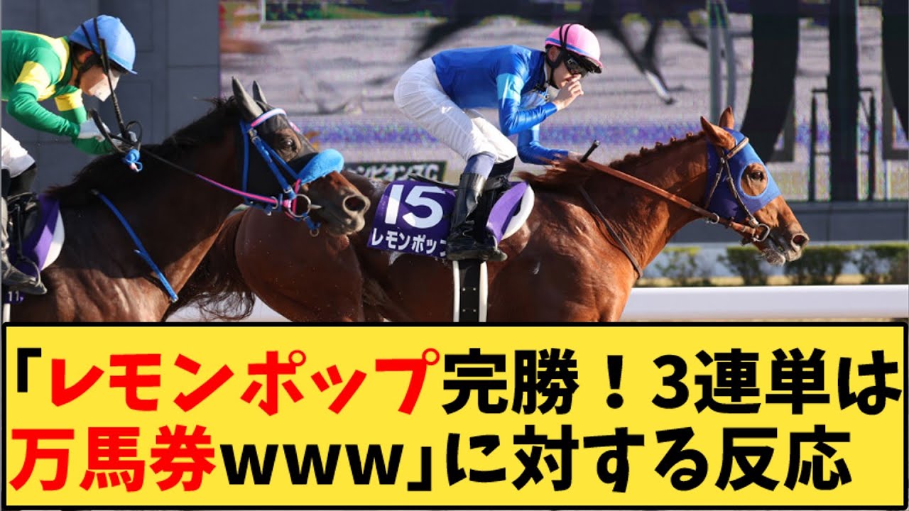 【競馬】「チャンピオンズカップ レモンポップ完勝！3連単は万馬券www」に対する反応【反応集】