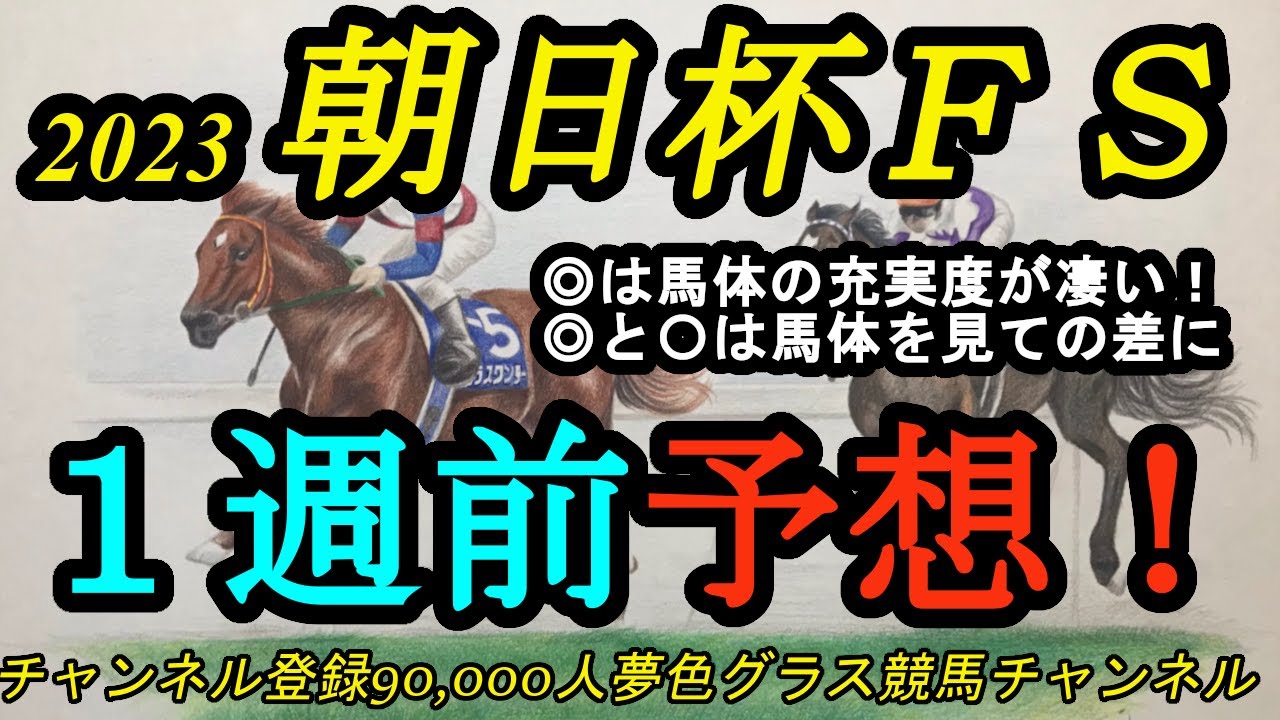 【1週前予想】2023朝日杯フューチュリティステークス！◎は馬体の充実度が凄い！◎と〇は上位の能力も馬体の差で！