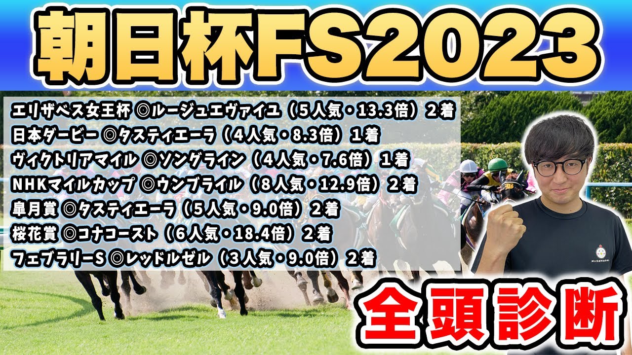 【朝日杯ＦＳ2023全頭診断】前回ASS決着の完璧診断！誰もが軽視している爆穴馬を高評価！！２週連続の的中へ向けて全頭徹底解説！
