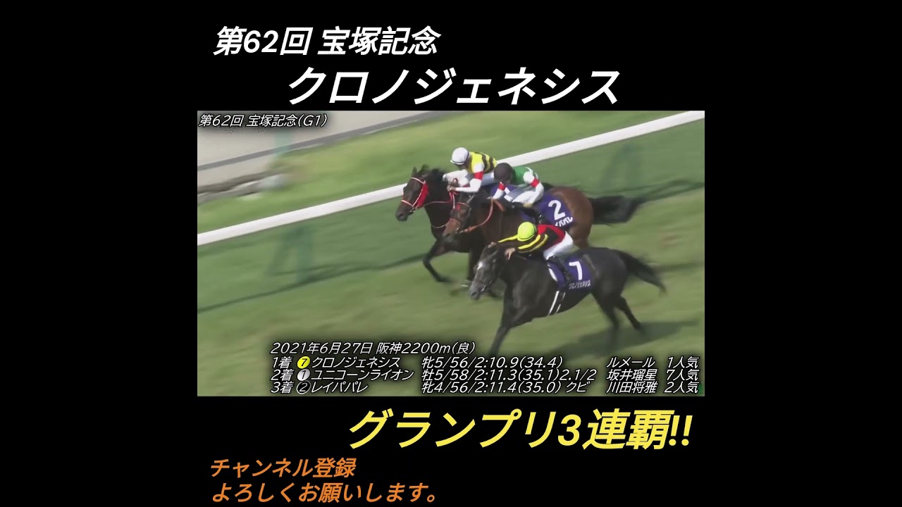 第62回 宝塚記念 クロノジェネシス グランプリ3連覇
