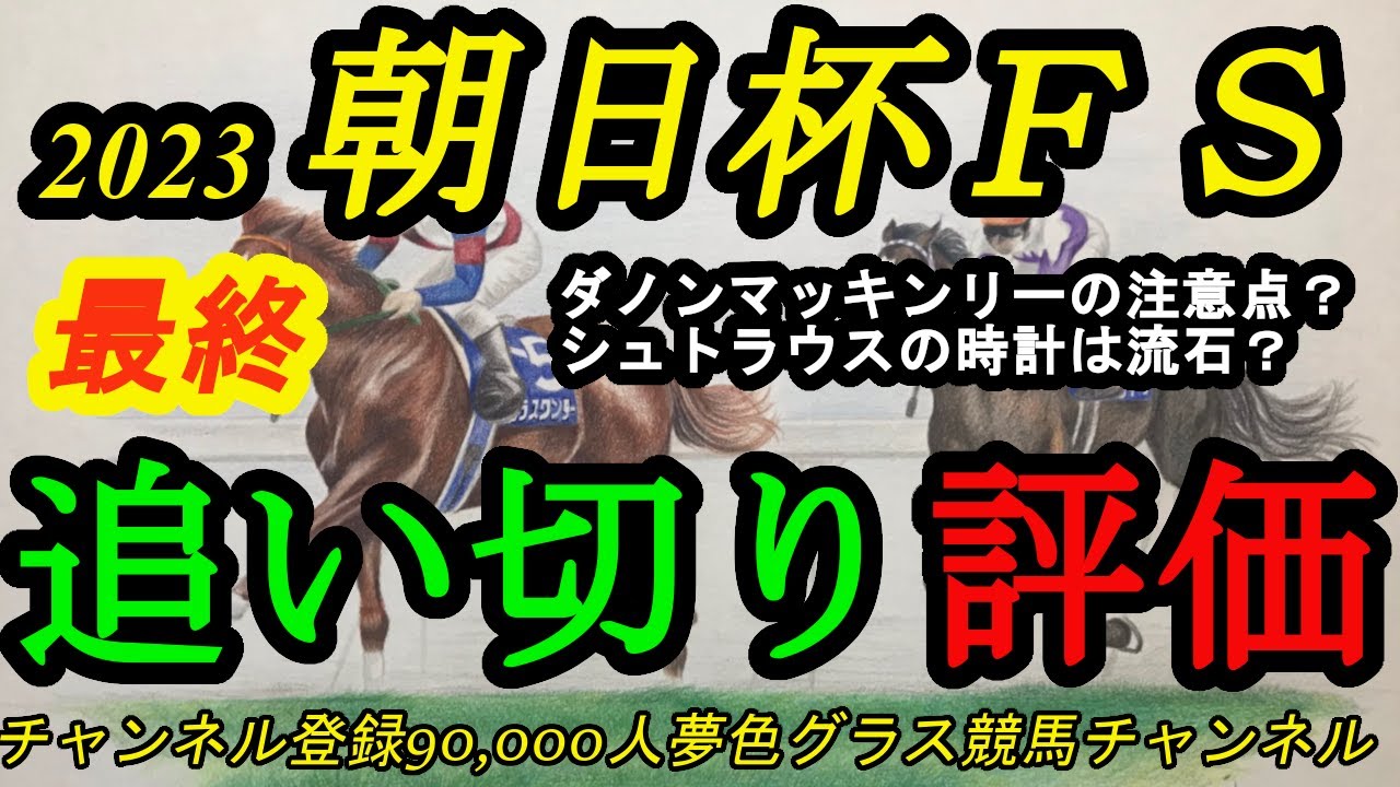 【最終追い切り評価】2023朝日杯フューチュリティステークス！ダノンマッキンリーの気になる点？シュトラウスは流石の好時計？