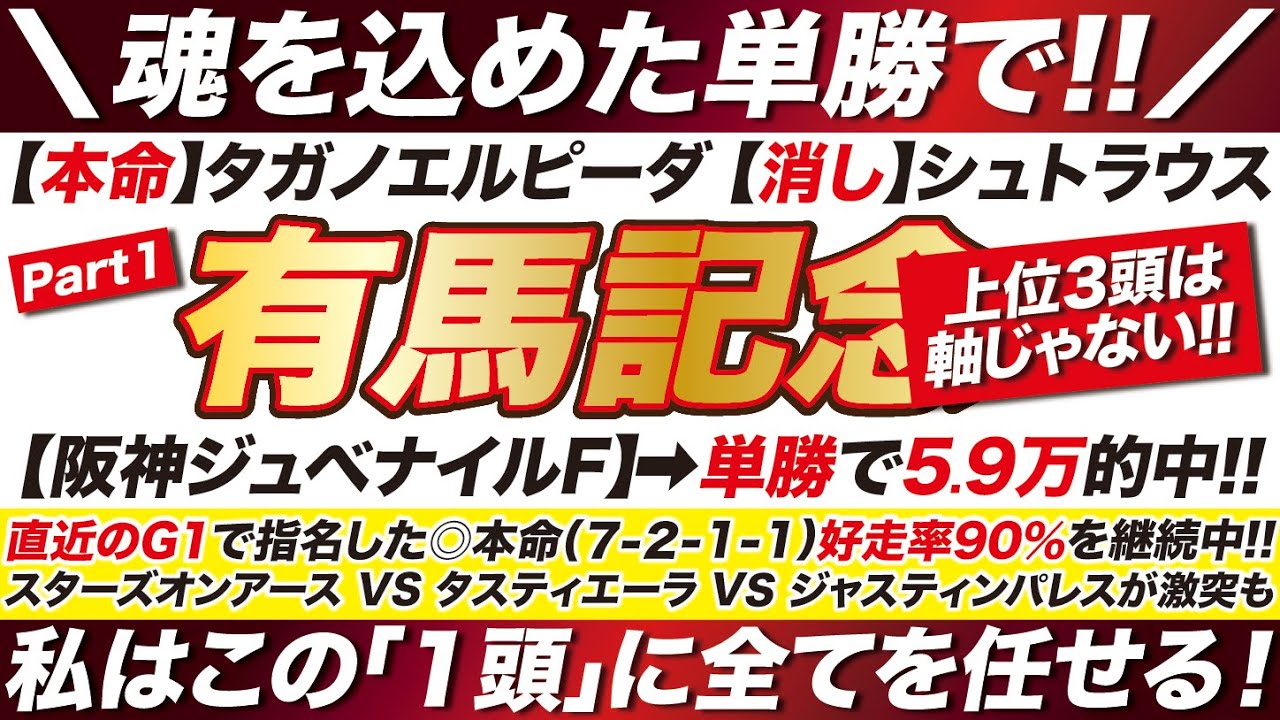 有馬記念 2023【予想】スターズオンアース VS タスティエーラ VS ジャスティンパレスなど！超豪華メンバーが激突も！私はこの１頭に全てを任せる！