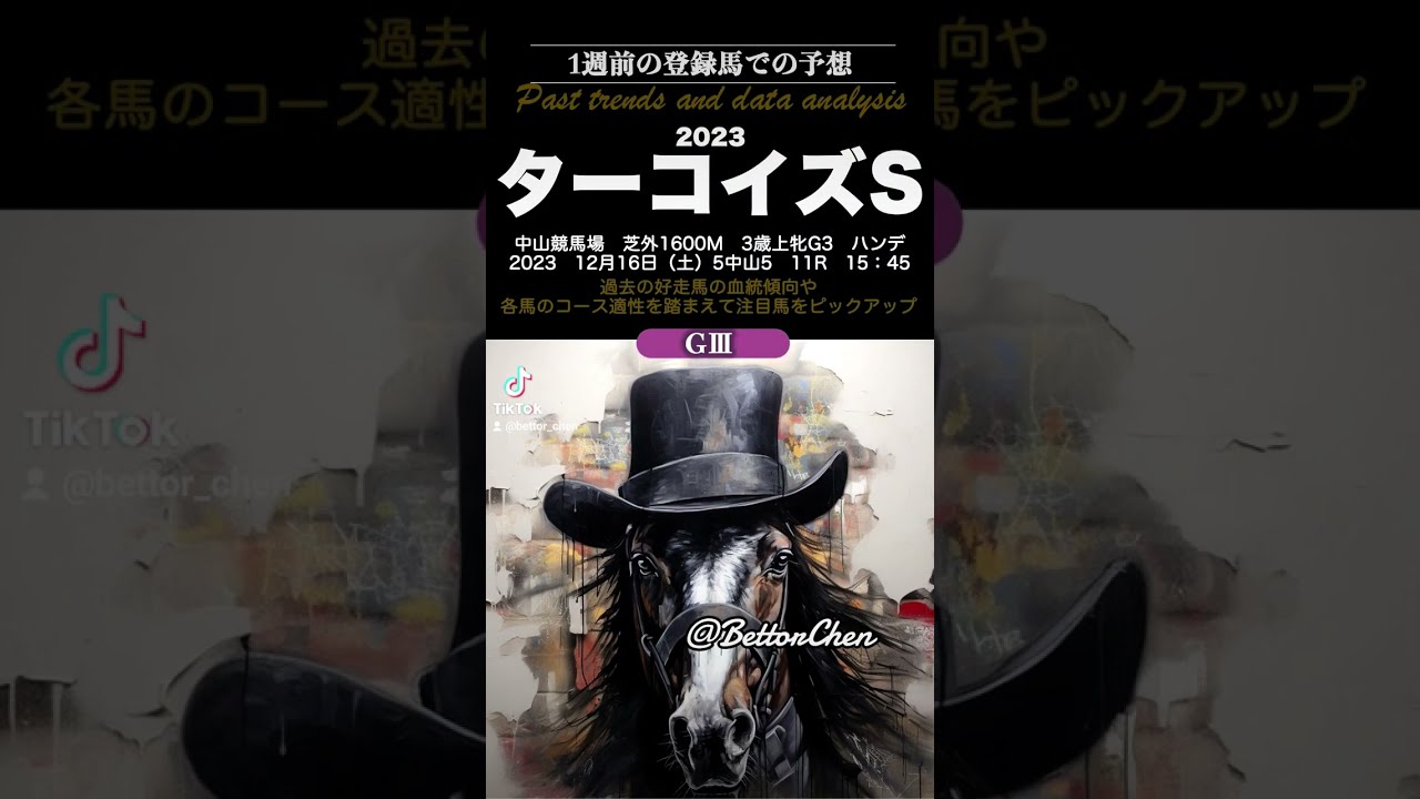 【ターコイズステークス2023】1週前の登録時点で大胆予想 #ターコイズステークス ＃今週の競馬 ＃注目馬 ＃副業 ＃馬券予想 ＃競馬予想