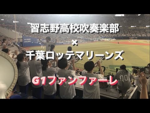 【習志野高校吹奏楽部】G1ファンファーレ【千葉ロッテマリーンズ】